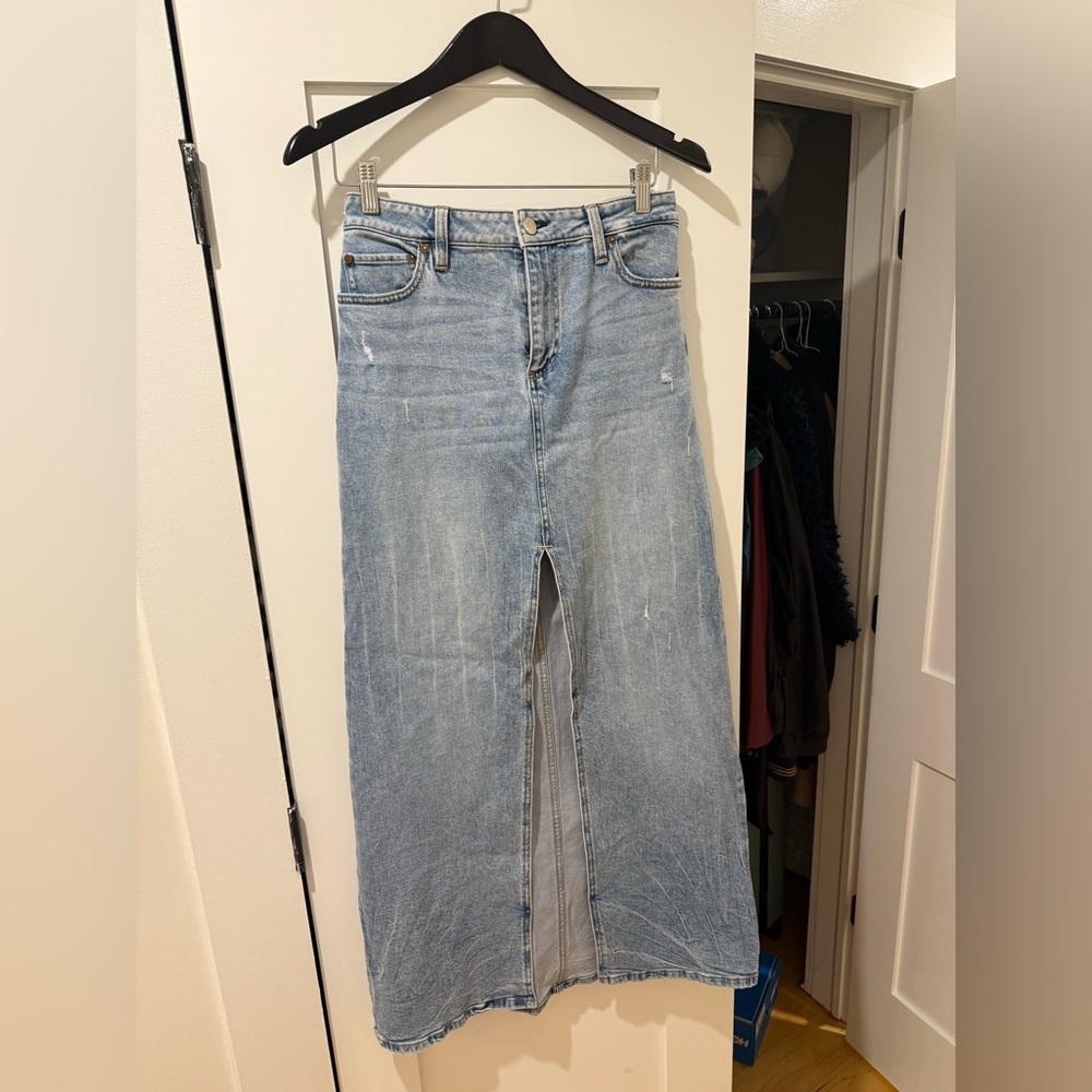 Alice + Olivia Light Blue Denim Skirt-Jeans